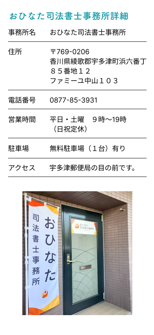 相続人調査(戸籍調査)/相続関係説明図の作成/預貯金等の金融資産調査/不動産調査/遺産分割協議書の作成/預貯金等の解約・分配/不動産の相続登記/料金は原則後払い/手続き全般の総合サポート/税理士のご紹介・連携